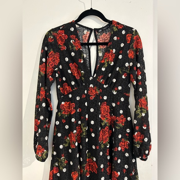 Zara polka dot mini dress size S - Picture 2 of 4